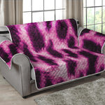 Hot Purple And Black Cheetah Print Loveseat Protector