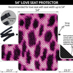 Hot Purple And Black Cheetah Print Loveseat Protector