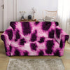 Hot Purple And Black Cheetah Print Loveseat Slipcover