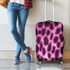 Hot Purple And Black Cheetah Print Luggage Cover