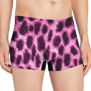 Hot Purple And Black Cheetah Print Men's Boxer Briefs