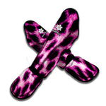 Hot Purple And Black Cheetah Print Muay Thai Shin Guard