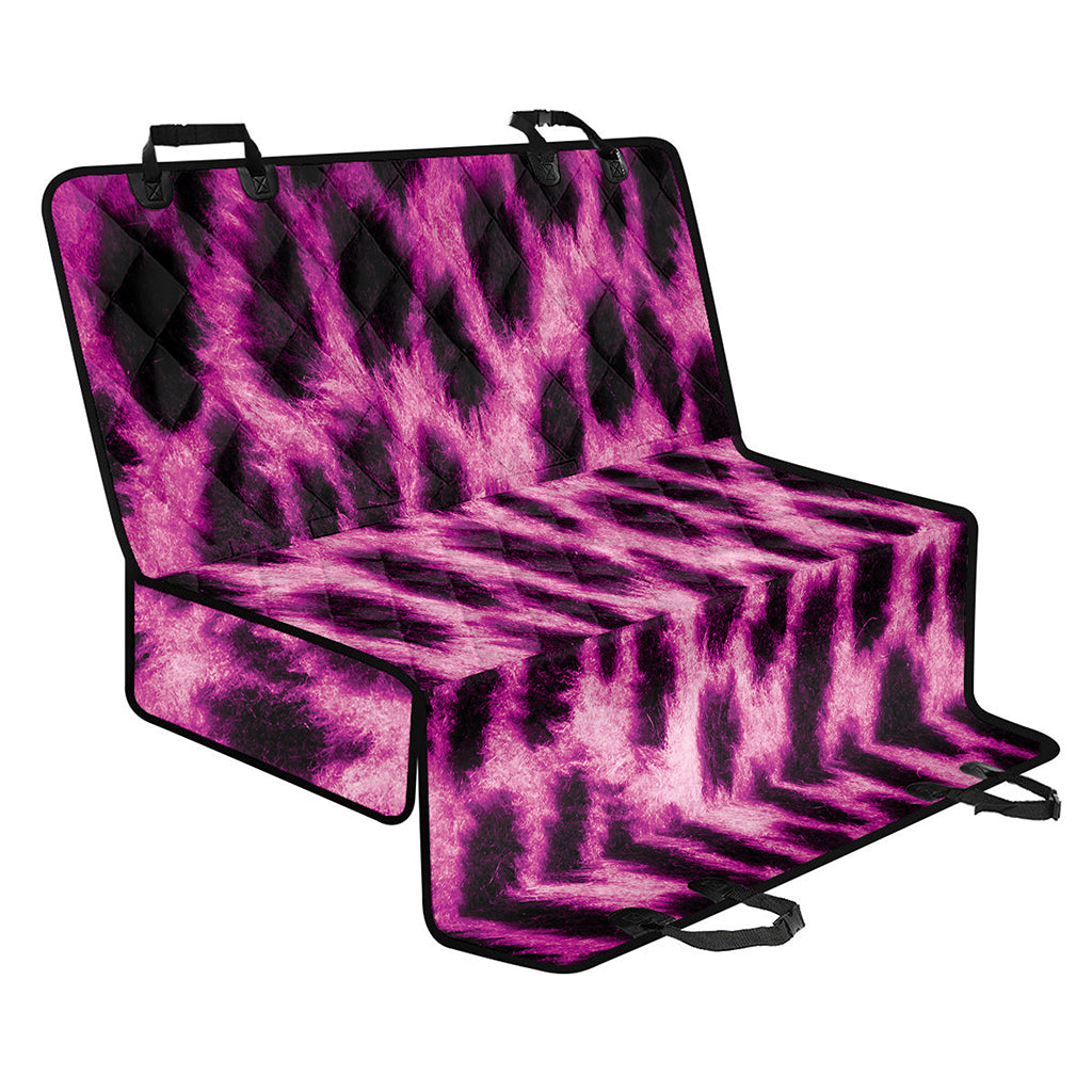 Hot Purple And Black Cheetah Print Pet Car Back Seat Cover