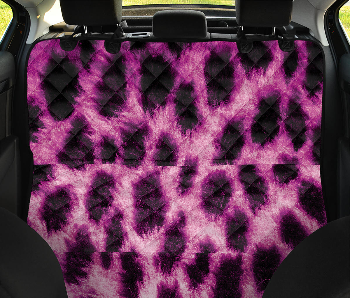 Hot Purple And Black Cheetah Print Pet Car Back Seat Cover