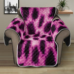 Hot Purple And Black Cheetah Print Recliner Protector