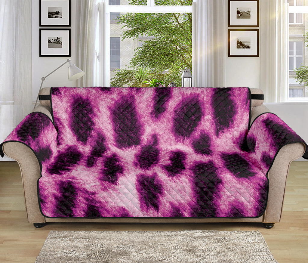 Hot Purple And Black Cheetah Print Sofa Protector