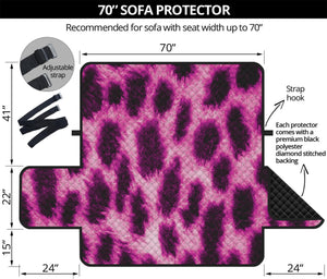 Hot Purple And Black Cheetah Print Sofa Protector