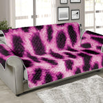 Hot Purple And Black Cheetah Print Sofa Protector