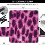 Hot Purple And Black Cheetah Print Sofa Protector