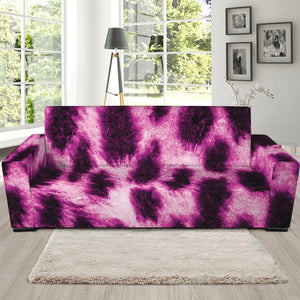 Hot Purple And Black Cheetah Print Sofa Slipcover