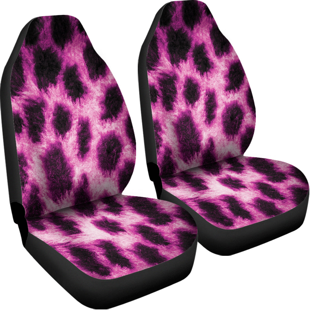 Hot Purple And Black Cheetah Print Universal Fit Car Seat Covers