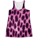 Hot Purple And Black Cheetah Print Women's Racerback Tank Top