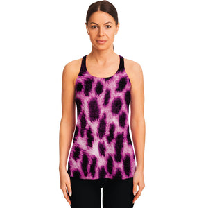 Hot Purple And Black Cheetah Print Women's Racerback Tank Top