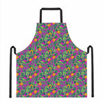 Hot Purple Pineapple Pattern Print Apron