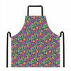 Hot Purple Pineapple Pattern Print Apron