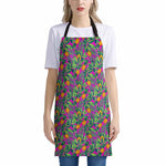 Hot Purple Pineapple Pattern Print Apron