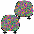 Hot Purple Pineapple Pattern Print Car Headrest Covers