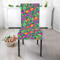 Hot Purple Pineapple Pattern Print Dining Chair Slipcover