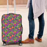 Hot Purple Pineapple Pattern Print Luggage Cover GearFrost