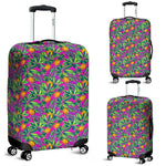 Hot Purple Pineapple Pattern Print Luggage Cover GearFrost