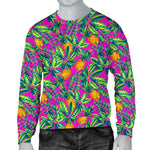 Hot Purple Pineapple Pattern Print Men's Crewneck Sweatshirt GearFrost