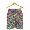 Hot Purple Pineapple Pattern Print Men's Shorts
