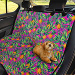 Hot Purple Pineapple Pattern Print Pet Car Back Seat Cover
