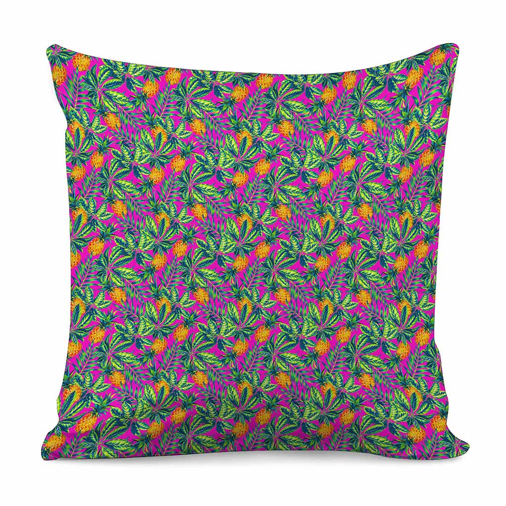 Hot Purple Pineapple Pattern Print Pillow Cover