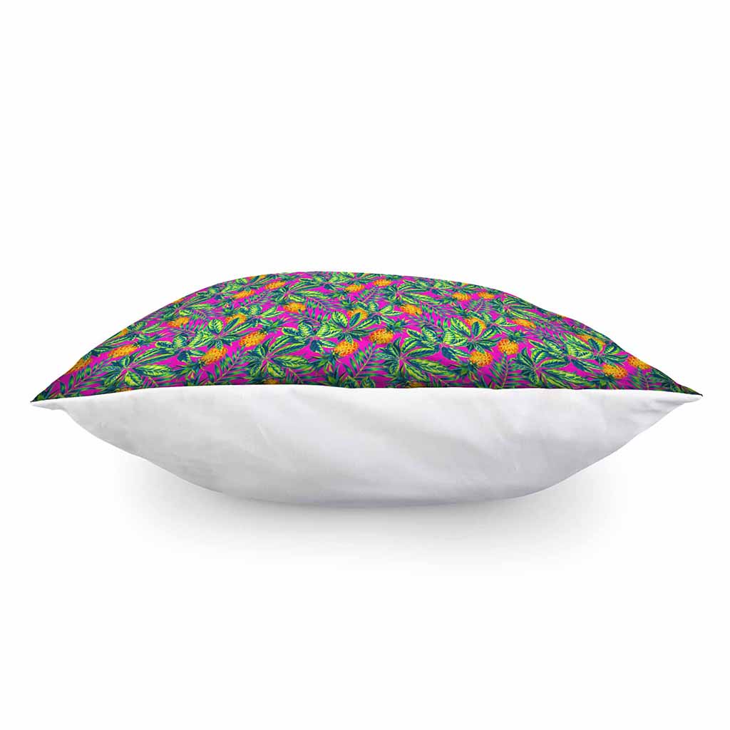 Hot Purple Pineapple Pattern Print Pillow Cover