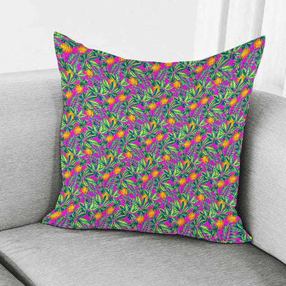 Hot Purple Pineapple Pattern Print Pillow Cover