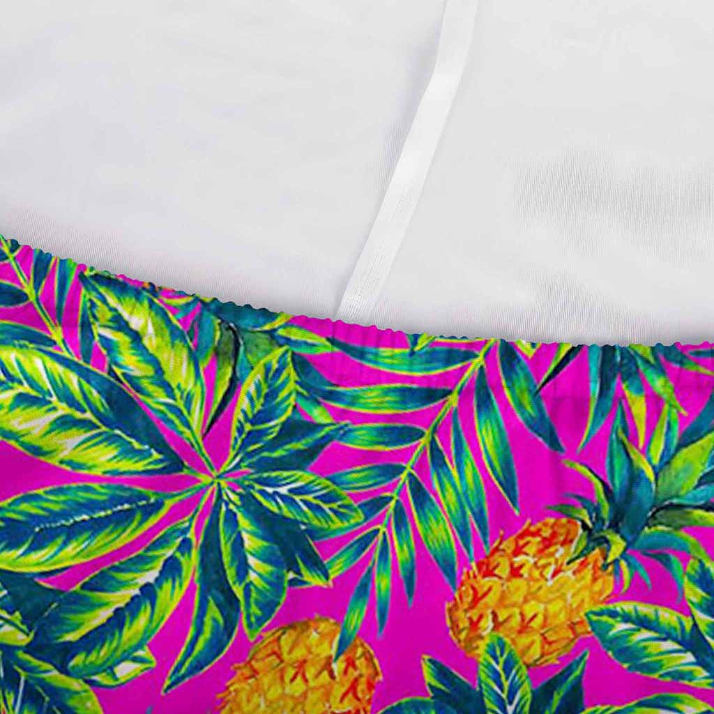 Hot Purple Pineapple Pattern Print Sofa Cover