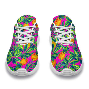 Hot Purple Pineapple Pattern Print Sport Shoes GearFrost