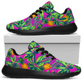 Hot Purple Pineapple Pattern Print Walking Shoes