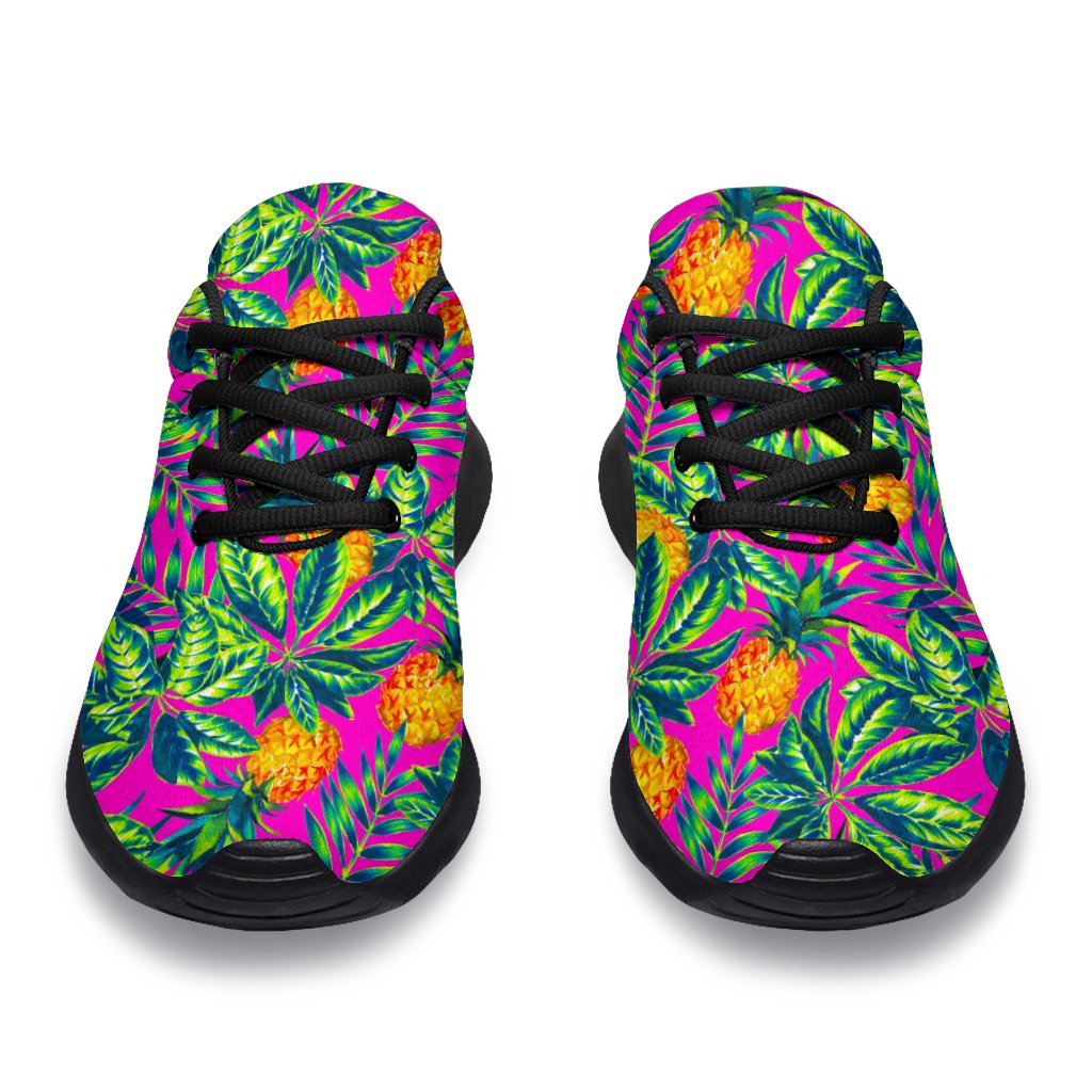 Hot Purple Pineapple Pattern Print Sport Shoes GearFrost