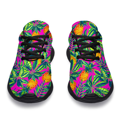 Hot Purple Pineapple Pattern Print Sport Shoes GearFrost