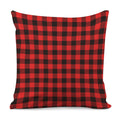 Hot Red Buffalo Plaid Print Pillow Cover
