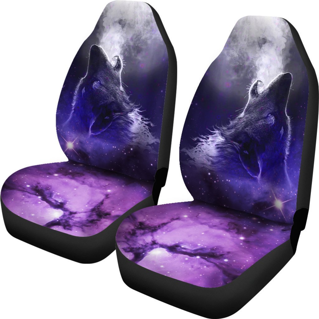 Howling Galaxy Wolf Spirit Universal Fit Car Seat Covers GearFrost