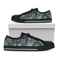 Howling Snowy Wolf Painting Print Black Low Top Sneakers