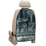Howling Snowy Wolf Painting Print Car Seat Organizers