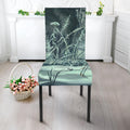 Howling Snowy Wolf Painting Print Dining Chair Slipcover