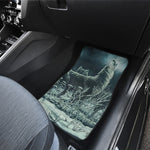 Howling Snowy Wolf Painting Print Front Car Floor Mats