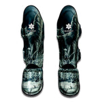Howling Snowy Wolf Painting Print Muay Thai Shin Guard