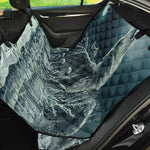 Howling Snowy Wolf Painting Print Pet Car Back Seat Cover