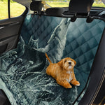 Howling Snowy Wolf Painting Print Pet Car Back Seat Cover