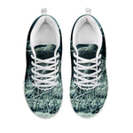 Howling Snowy Wolf Painting Print White Sneakers