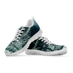 Howling Snowy Wolf Painting Print White Sneakers