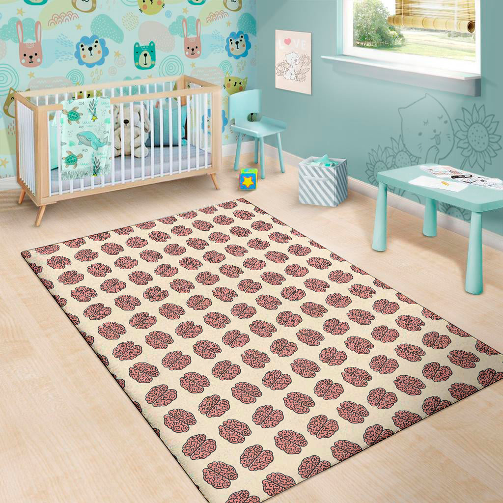 Human Brain Pattern Print Area Rug