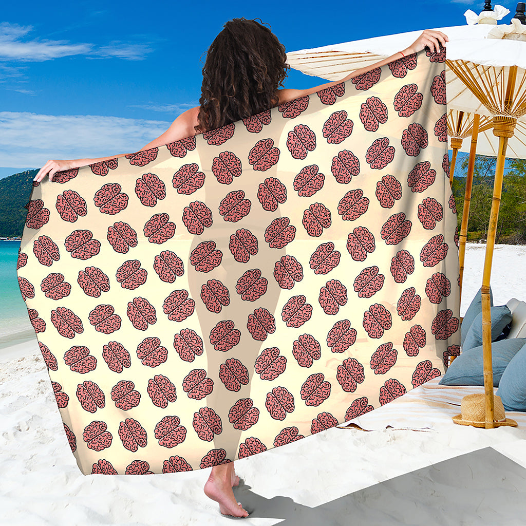 Human Brain Pattern Print Beach Sarong Wrap