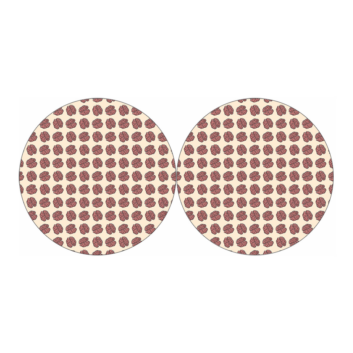 Human Brain Pattern Print Car Coasters