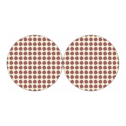 Human Brain Pattern Print Car Coasters